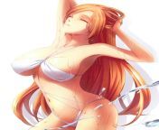 Orihime in her swimsuit (57 (ime piggy117)) [Bleach] from marina capitulo 57