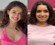 Disha and Shraddha, the cutest faces to paint with our jizz from shraddha the dark