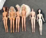 Looking for a skintone match. Does anyone know a match for the headless body? Its 2000 Angel Holiday Barbie. I put the others next to her for comparison. The 2 on the left are the same from made barbie
