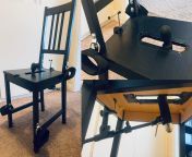 I made a forced orgasm chair from an IKEA chair. Parts list in comments from mariko a spread clam chair metart