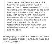 Sexting back in the 30s was wack as fuck dude. Btw yes, Leon Trotsky himself wrote this. from sunny leon in sarioy forced girl hotd aunty fuck