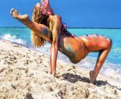 Beach yoga shoot:) howd I do? from hot beach yoga