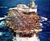 USS Enterprise. The aftermath of the disaster, seen soon after the fire was extinguished and before flight operations resumed. Photo by PH2 Stanley C. Wycoff. [1600x12741] from jayaprada ki nangi photo xxxxx video bd c