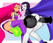 Starfire &amp; Raven get naughty with their powers. [Teen Titans] (Loodncrood) from tren titans