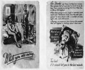 &#34;While you are away&#34; Nazi propaganda poster dropped over British troops on the Cassino Front (NSFW) from cassino online【gb999 bet】 tipu