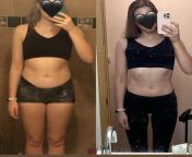 F/24/57 [149lbs &amp;gt; 132lbs = 17lbs] Its crazy how the world becomes a kinder place once you lose weight. Guys actually look at me now, so I guess this is my 1yr, invisible&amp;gt;visible transformation ? from kinder muscgi