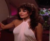 Deanna troi with her boobs showing through her clothes from docter boobs showing vodie