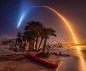 SpaceX launch as seen from the Indian River, Florida Photo credit : alexhbrock from indian bangla actress srilekha mitra sex xxx hot seen from aprajitaxx telugo 20001