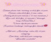 My official price menu! DM for any questions?? from sunanda mala sitter nudew xxx dm