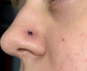 My first nostril piercing! Day 2 of healing from nostril