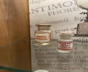 Diacethylmorphine (Heroin) in an old pharmacy from heroin