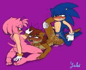 Sonic and Amy sharing Sally [FFM] ( yukismuts98) from sonic sfm amy fight part cm3