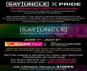 SayUncle partnered with LALGBTCenter.org and have pledged to donate &#36;5 per monthly join + &#36;25 per annual join on SayUncle.com from www org and
