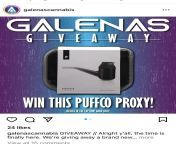 Galenas giving away a puffco proxy from proxy paige cupcake