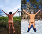 Whether tropical or temperate, summer or winter, or anything in between... choose nude when it comes time to take a hike! Happy belated naked hiking day, everyone! ?? from brazil tropical nudists