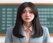 Crying girl (AI generated) from crying girl sex mms gangbang