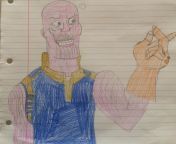 Heres a picture of Thanos snapping. The thought bubble was him having sex with Mistress Death. But as we cant post NSFW, I just made it have Thanos snapping. Youre welcome from pashto was elijah made sex