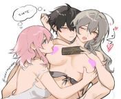 H-hey did you 2 plan this? I&#39;m supposed to be the dom in this relationship ganging up on me isn&#39;t f-fair~ from nova navel h