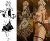 What you prefer version of (Noelle) maid outfit manga anime or hentai? from all manga anime xx porno fuck