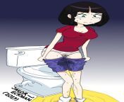 Girl peeing acident toilet from girl peeing toilet