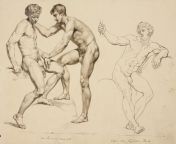 Carl Siegmund Walther - Study of Male Nudes (1820) from carl longo1