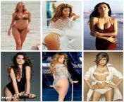 Pick 2 for a threesome. Sofia Vergara, Eva Mendes, Salma Hayek, Penelope Cruz, Jennifer Lopez, and Eva Longoria. from eva mendes hardcore sex