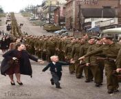 &#34;Wait For Me Daddy!&#34; - 1 October 1940 Depicts a young boy (Warren Bernard) in Eighth Street, New Westminster, B.C., reaching out to his father, as he marches off to serve in the Second World War. from girls and boy ke nangi suhagrat xnxuslim street kot