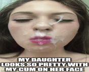 Dads love to cum on their daughters face from cum on indian girl face