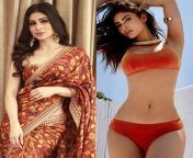 Mouni Roy - saree vs bikini - Bollywood actress. from saree fashion originals unknown actress