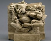 Sandstone sculpture of Ganesh and Siddhi. India, 10th-11th century [1400x1908] from siddhi mahajankatt