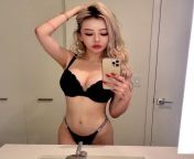 Blonde asian in black bra and panties from lahori girl ommy in black bra and panties mms