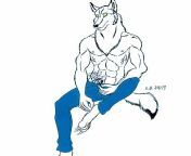 Kiba showing off his pride as a sexy muscular shirtless wolf ;) [M] (unknown) from kiba