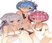 Aren&#39;t they cute in bikini? (Anime--Re:zero) from uncensored anime hentai beastiality jpg