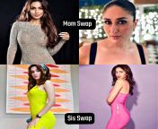 You &amp; Friend got bang bang invitations from Mom&#39;s &amp; Sister&#39;s but you &amp; ur friend can go only in 1 room &amp; have to Swap your mom or sis with his. Select choice &amp; your mom whom u would Swap with friends mom (Malaika/Kareena) (Avne from friends mom seduct