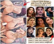 What if : You a Rich guy and have a big size &amp; stamina too. Now Spend 60cr. On 3 Indian actress in your room. So spend money to them and which room you choose. Describe your situation After that spend money Room 1 - Tam, Pooja, Pallavi. Room 2 - Sam,from indian actress nude photos
