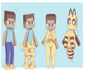 [MTF] Minecraft Steve to Female Rubber/Slime/Honey Bee (by Qoqu) from minecraft steve x alex porn