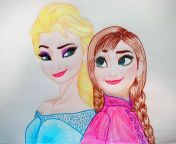 How to draw princess Elsa and Anna #11 from hebeharambes princess kya kassidy anna more