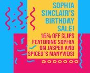 It&#39;s officially my bday! Don&#39;t miss the sale! Jasperspice.manyvids.com SpicedEnterprise.manyvids.com SophiaSinclair.manyvids.com from whatshp funnivideos com
