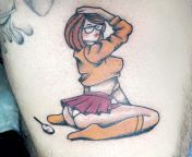 Velma pin up girl by Vinnie Smith at Alliance Tattoo in Virginia Beach, Va from vinnie kuntadi bugil