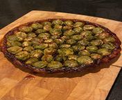Sprout and marmite tarte tatin from aspen sprout