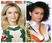 Who are you fucking: Emily Blunt or Nathalie Emmanuel from nathalie emmanuel sex videos mature