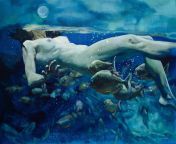 &#34;Touch of water&#34;, me - Oleksii Gnievyshev, oil on canvas, 2022 from oleksii makovetskyi