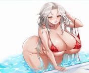 It was a beautiful summer day me and my friend decided to go to the local pool while there we noticed some hot milf swimming around after joking around a bit I decide to jump from the high board but unfortunately I landed on the milf and when I came out o from my beautiful wife sucking me and my friend