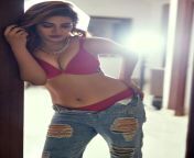 Madhuri Dipankar navel in pink bra and jean from madhuri exit navel