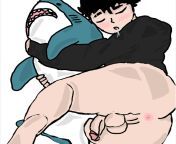 naked boy sleeping with stuffed shark from 4b naked boy