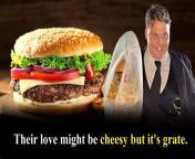 Happy with my hamburger Food lovers love food but Mario Marcio falls for the cheesy love of hamburgers to make a perfect platter of romance. Of course, we all love hamburgers but he took it to another level by marrying hamburgers. - These People Married O from food draw love
