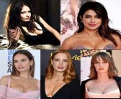Choose ones tits to fuck: Eva Green, Priyanka Chopra, Lily James, Jessica Chastain, Maya Hawke from priyanka fuck xxxit