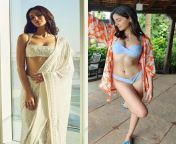 Ananya Panday - saree vs bikini - Bollywood actress. from bollywood actress nude pi