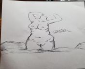 I only ever drew straight bodies/ industry standard bodies before. Only ever bigger girls with curves in &#34;all the right places&#34; that pleased mainstream news outlets. Im learning to do better. To draw real bodies that everyday people see....well... from everyday people