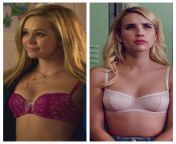 Bra boobs: Brec Bassinger vs Emma Roberts from aunty sex bra boobs bangle nik